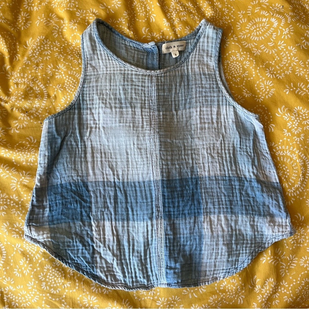 cloth & stone top with button down back